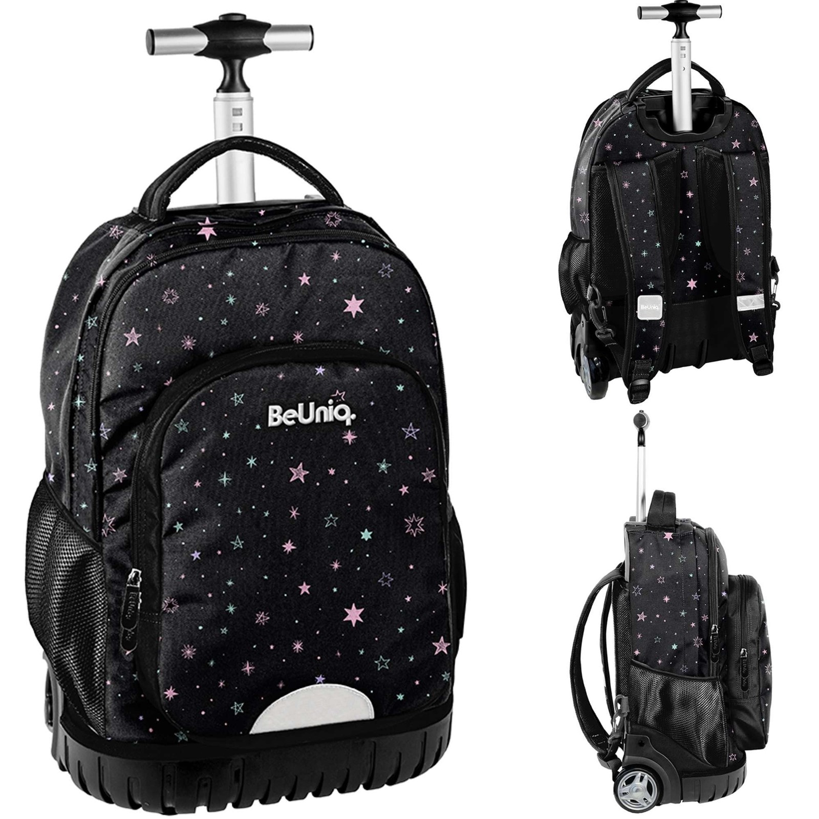 PASO BeUniq Wheelie Bag Zaino Nero Stelle, Nero, L (o8W)