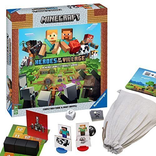 Ravensburger Minecraft Heroes of the Village Board Game for Kids Age 6 (g6B)