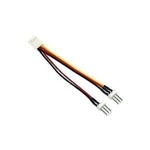 Cavo adattatore per ventola Molex BU da 3 pin a 2 Molex ST da 3 pin - confezione