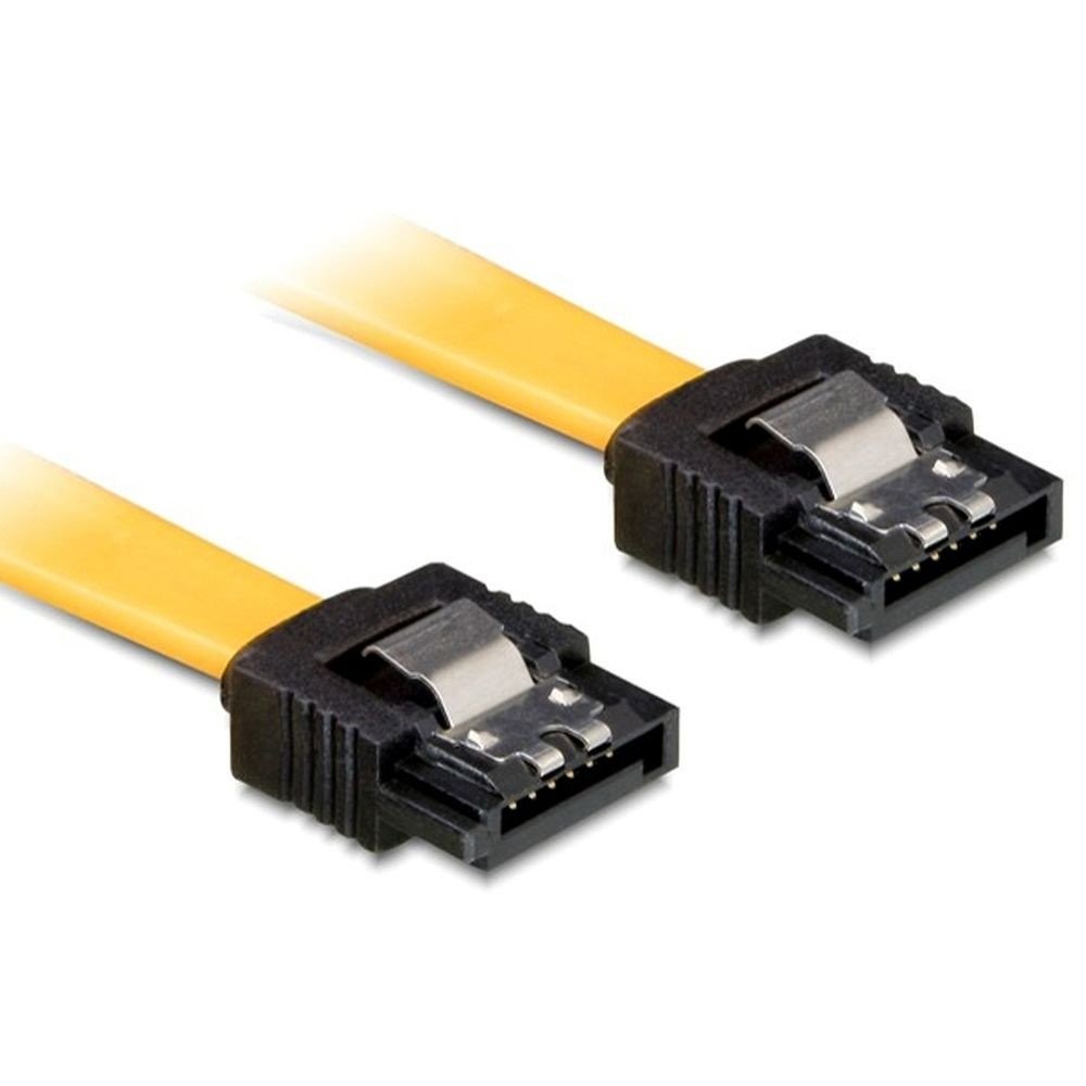 DeLock 6Gb/s SATA Cable Straight/Straight Metal yellow 0,7m 0,7m yellow