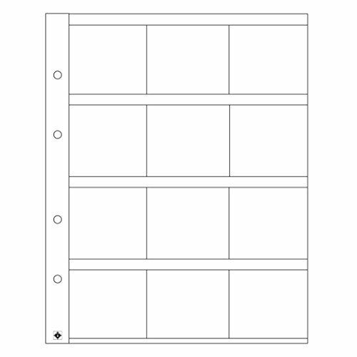 coin sheets OPTIMA, for 12 coin Holders 50x50 mm, clear (A3K)