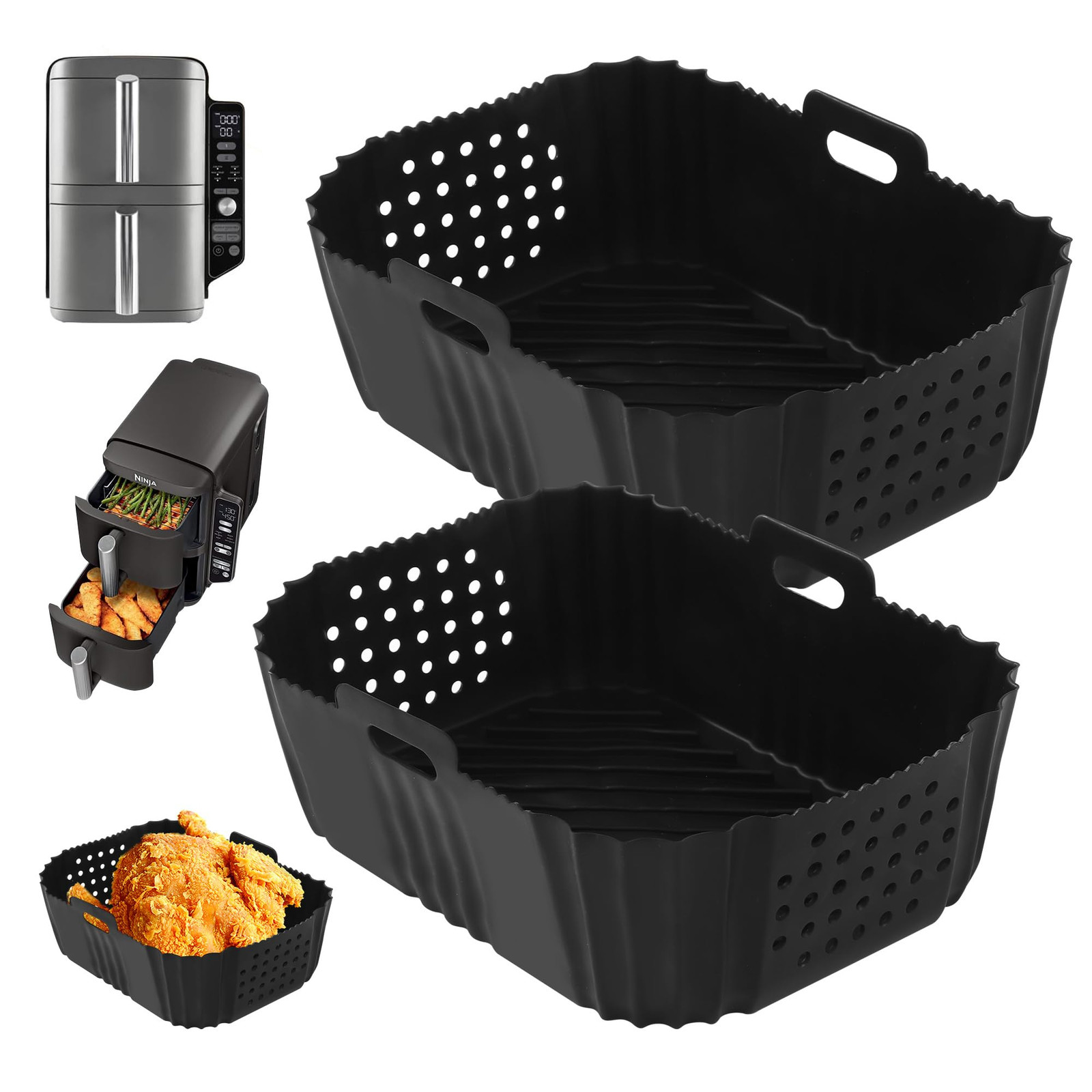 2 pezzi Accessori Air Fryer per Ninja Double Stack XL SL400EU,Accessori (V1Z)