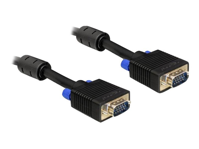 Delock 1m VGA Cable 1 m VGA (D-Sub) VGA (D-Sub) Nero Maschio/Maschio 82556