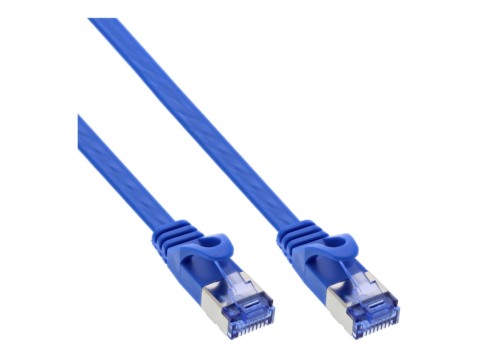 InLine Patch Cable flat U/FTP Cat.6A blu 5m Cavo Rete CAT 6a FTP Pimf 71805B