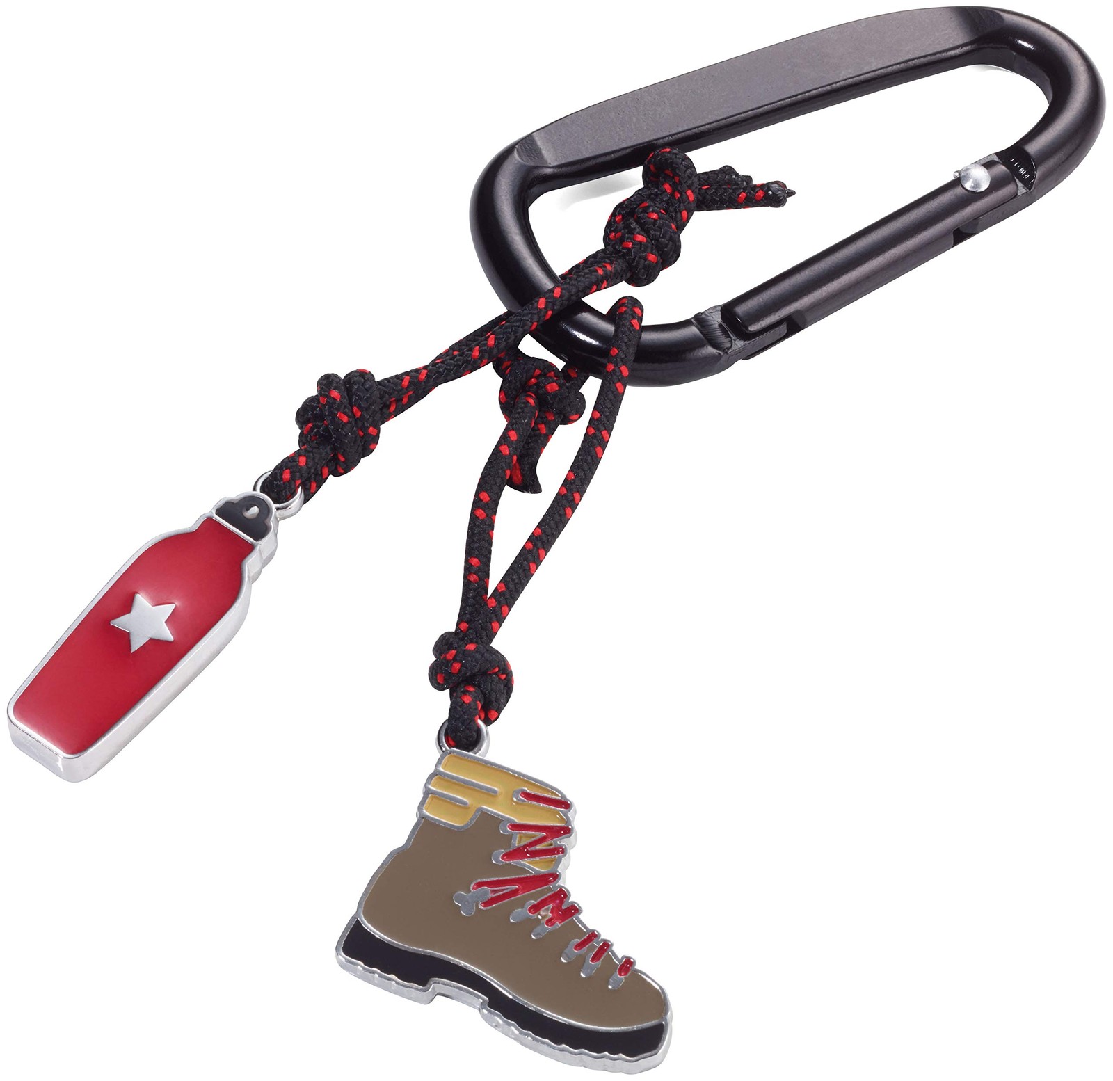 TROIKA Wanderfreund KR19-06/BK - Portachiavi con moschettone, colore: (k6o)