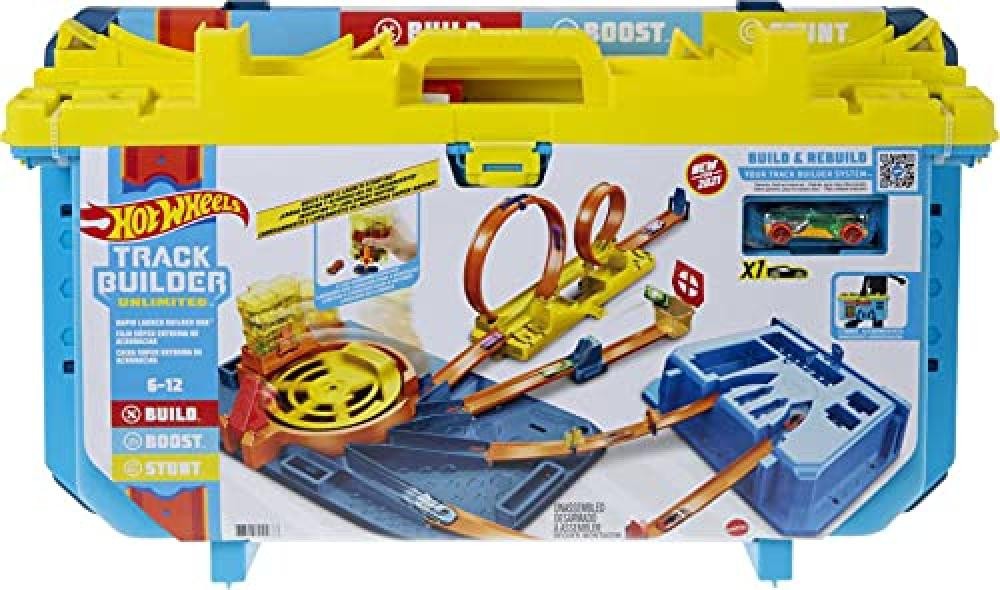 Hot Wheels Track Builder Unlimited Box Super Lanci, per bambini dai 6 anni in su
