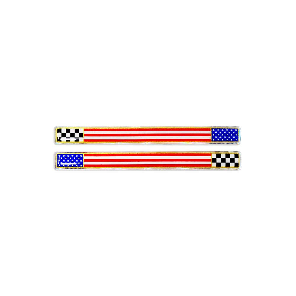 Quattroerre 14082 Sticker Adesivo 3D Bandiera Slim Americana Scacchi (G8Y)