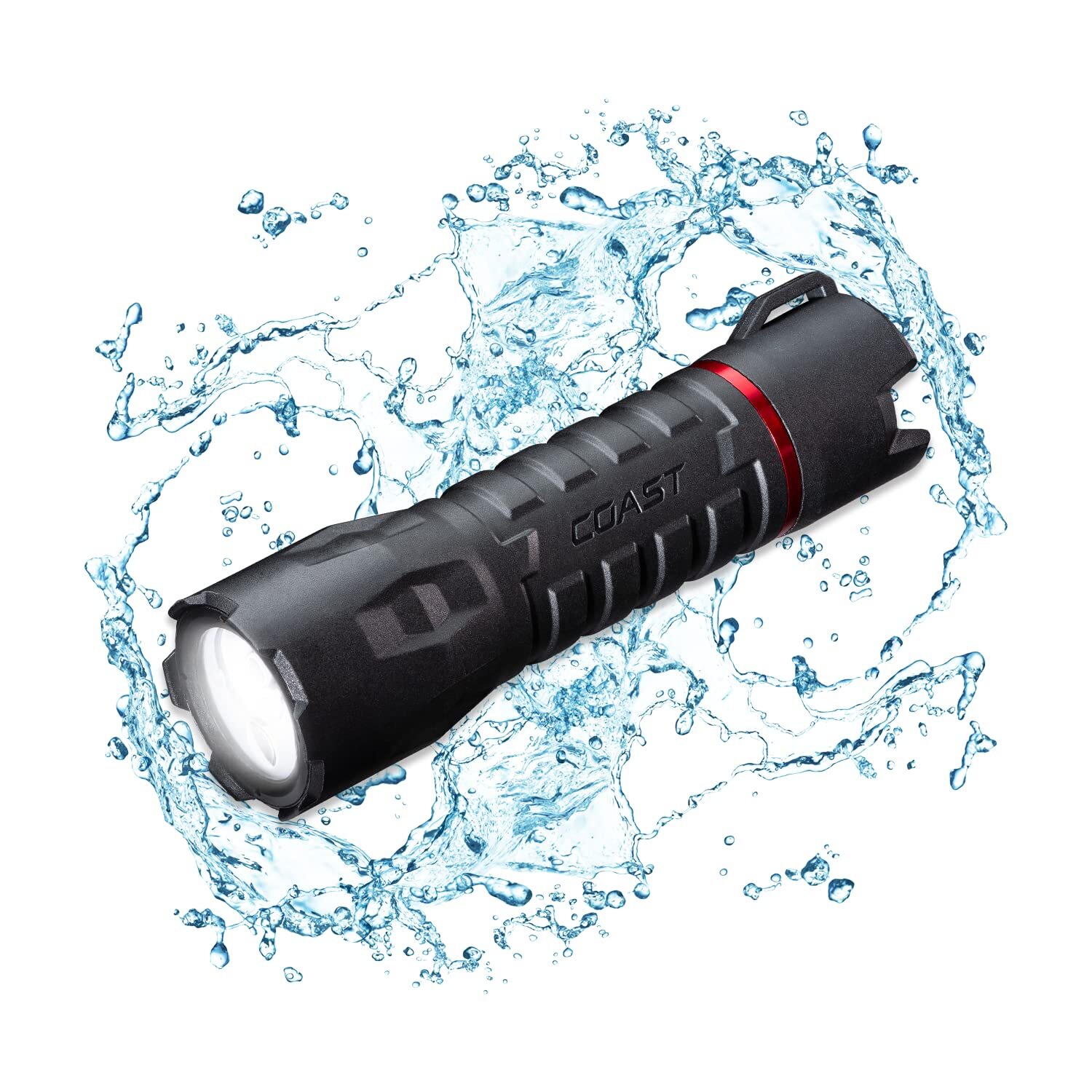 Coast PS500R 741 Lumen Dual Fixed Optic Polysteel Rechargeable WATERPROOF (K9m)