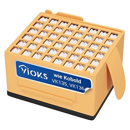 VIOKS Filtro Hepa 73 x 80 x 60 mm di ricambio per filtro Vorwerk Folletto (w5f)