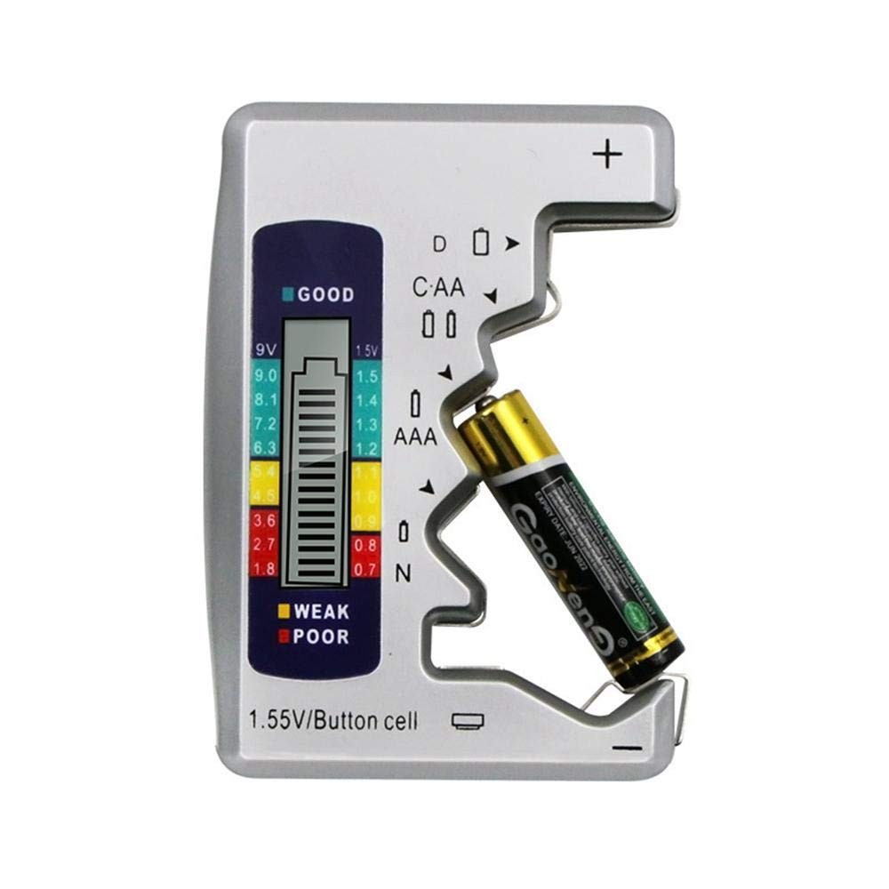 iwobi Digital Universal Battery Tester per batteria a bottone AAA/AA/C/D (z0x)
