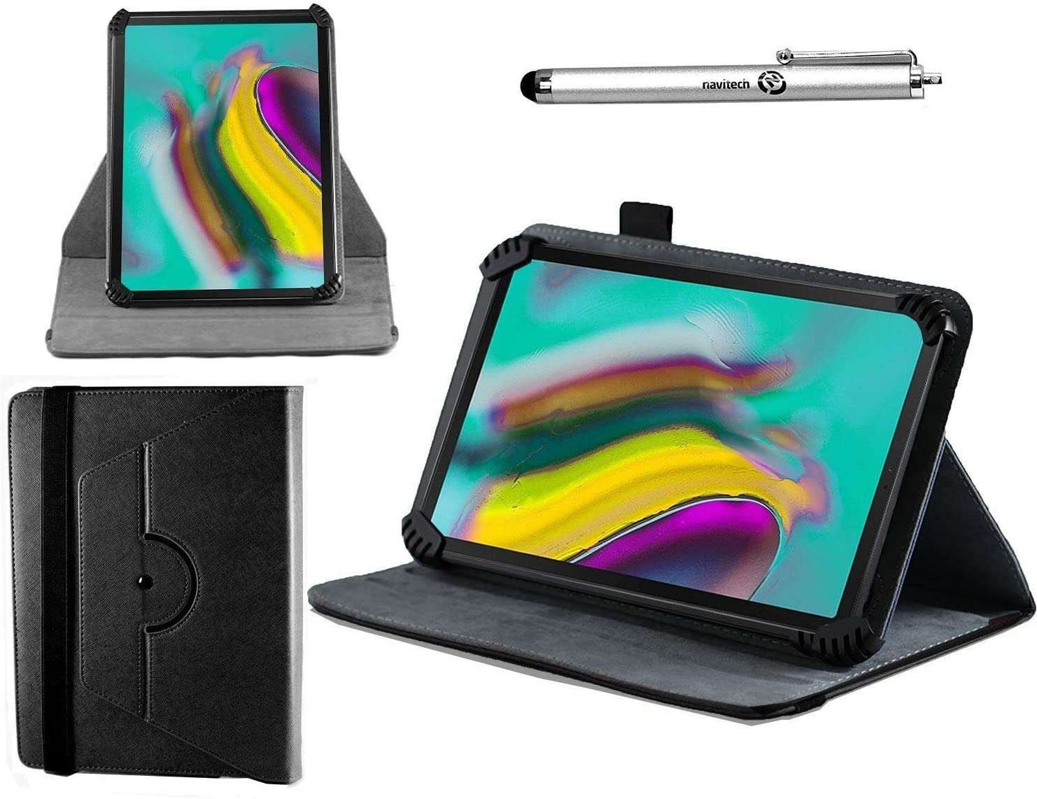 Navitech Black Case & Stylus For DOOGEE U10 Android 14 10 Inch Tablet