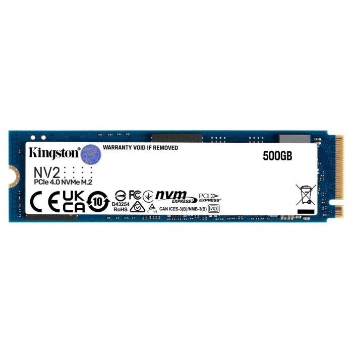 KINGSTON SOLID STATE DRIVE SSD 500GB M.2 NVME PCIe 4.0 SNV2S/500G