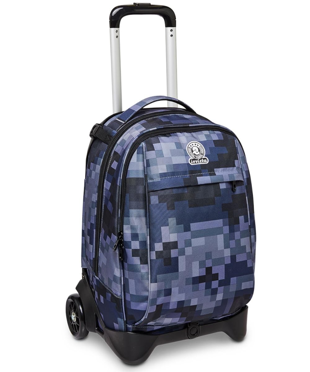 Invicta Trolley Scuola Sganciabile New Tech Fantasy, Blu, Pixel Camo (k5S)
