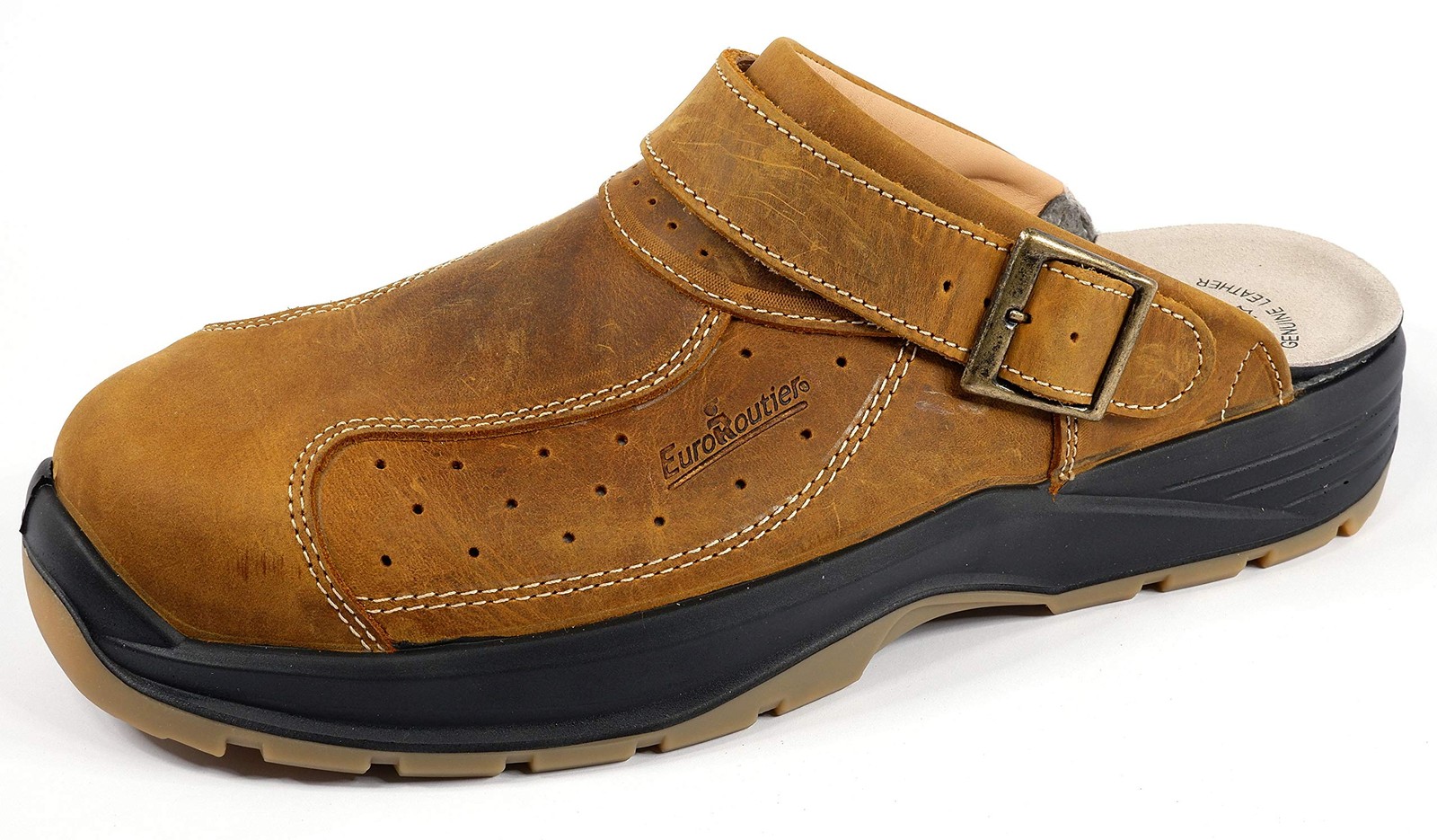 EuroRoutier Premium Leather Tucson Brown, Zoccoli, Ciabatte (X1B)