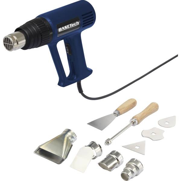 Basetech BT-2233290   Termosoffiatore incl. accessori, incl. valigia 2000 W