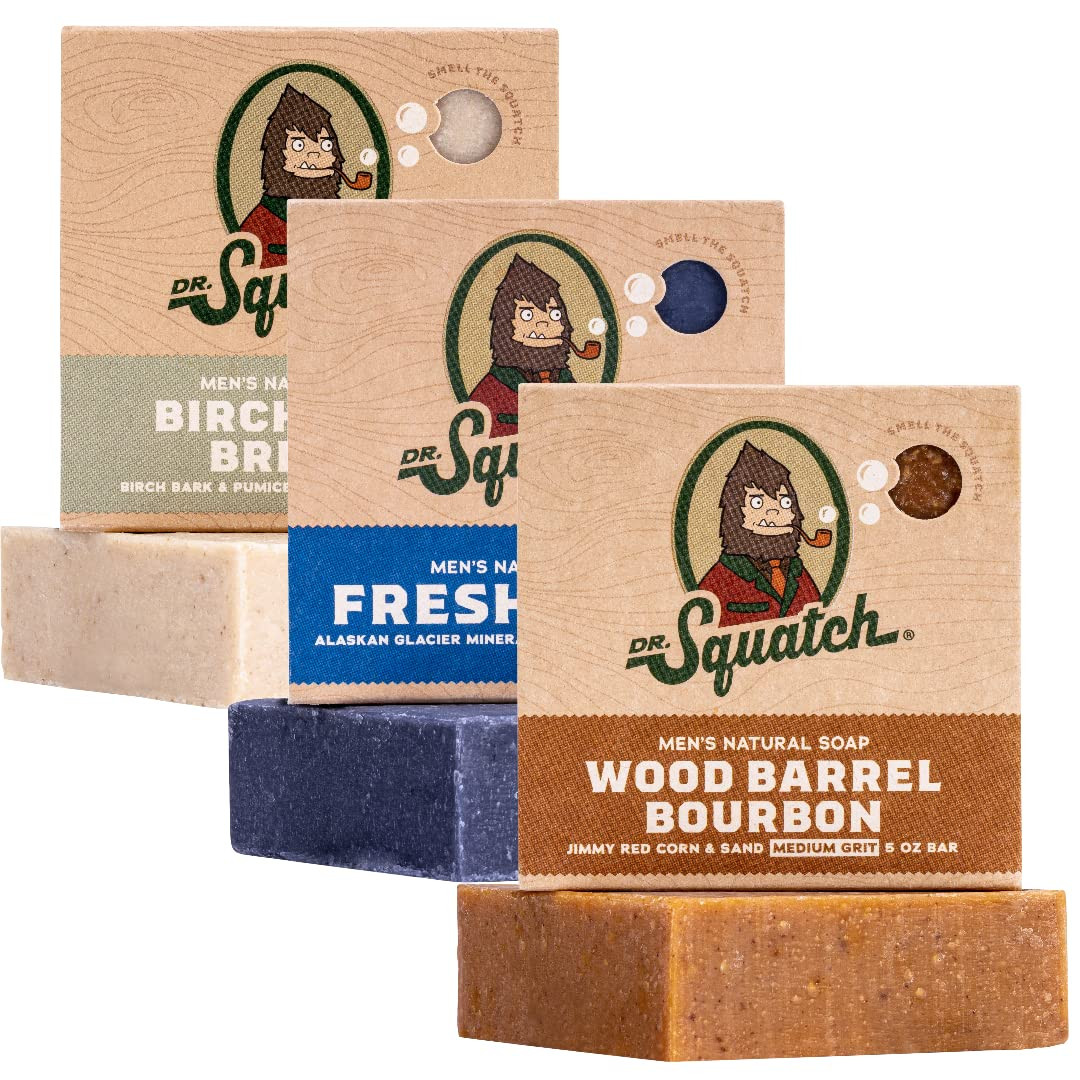Dr. Squatch Saponetta tutta naturale per uomo, confezione da 3 barrette - (C8o)