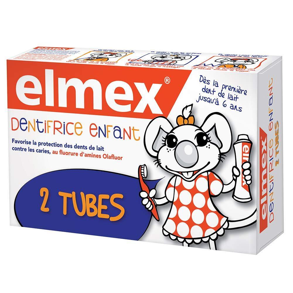 Elmex - Dentifricio Bambino fino a 6 anni 2 x 50 ml Elmex (I9L)