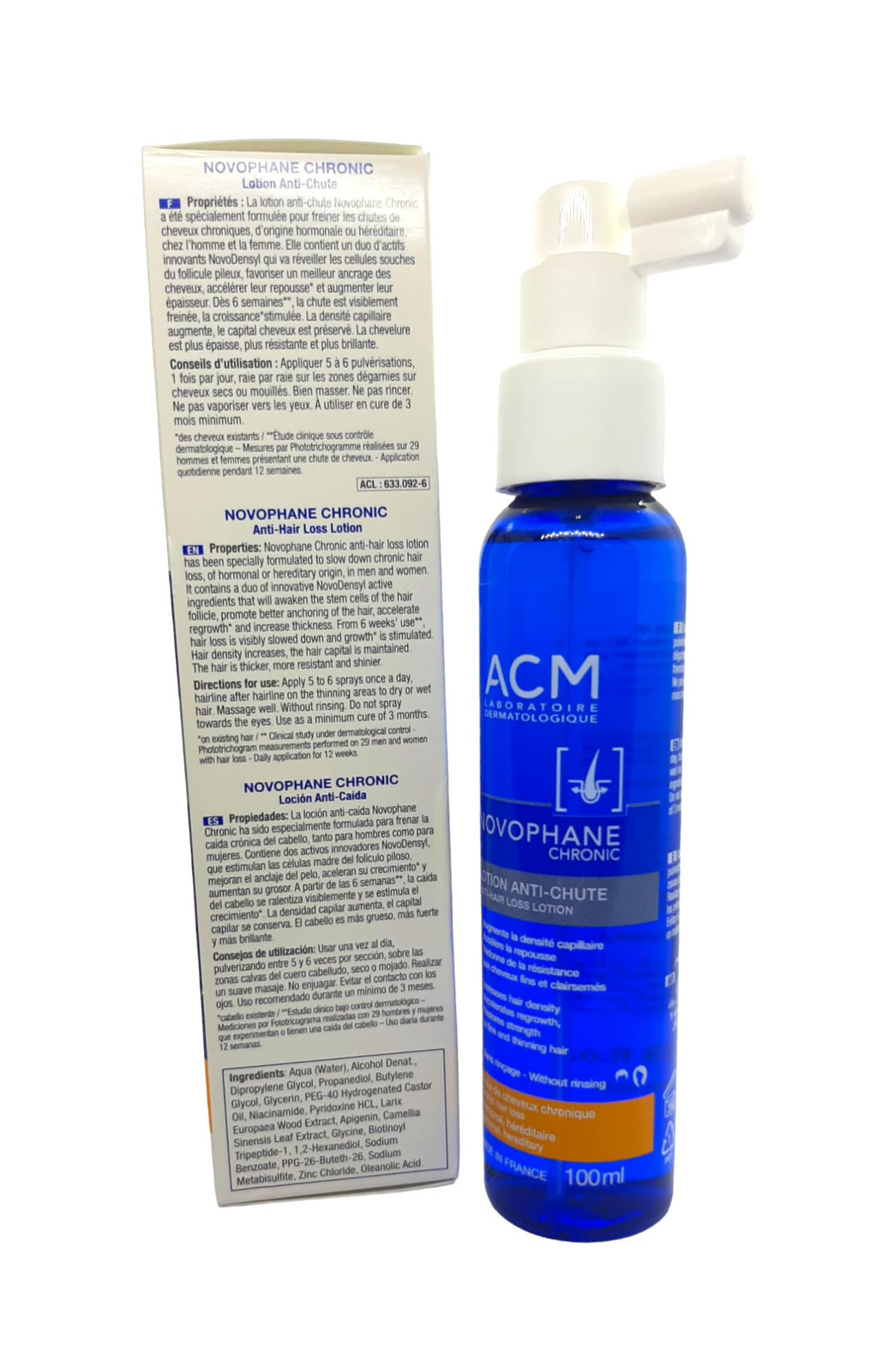 Acm Novophane - Lozione anticaduta cronica, 100 ml (e3Y)