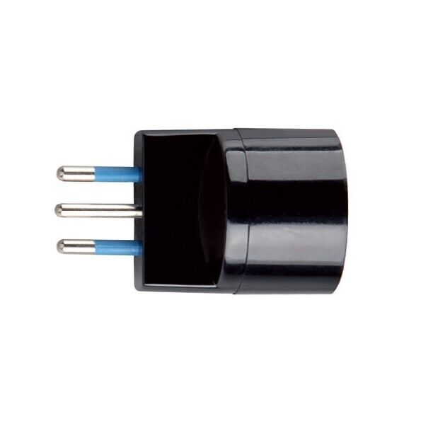 ADATTATORE SPINA 10A PR. SCHUKO NERO (SFUSO ECO) ECOVA