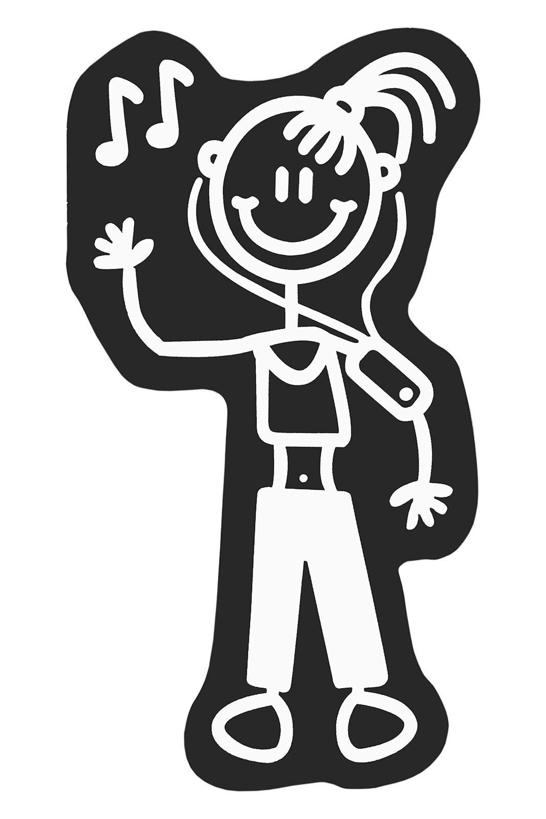 Family Car Decals ADH06663 Adesivo Bambina Cantando My Family (a5F)