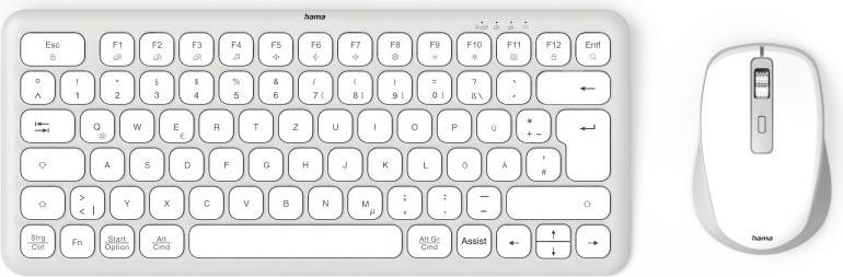 Hama WKM-500 tastiera Mouse incluso Casa USB  RF Wireless  Bluetooth QWERTZ Tede