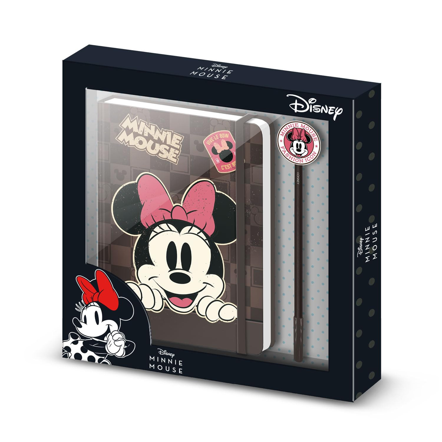 Disney Minnie Maus Journey-Geschenkbox mit Tagebuch und Fashion Kugelschreiber,
