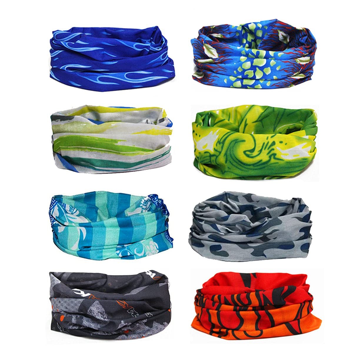 Slosh 8 Fascia Bandana Capelli Fasce Uomo Donna Yoga Sciarpa Copricapo (S8L)