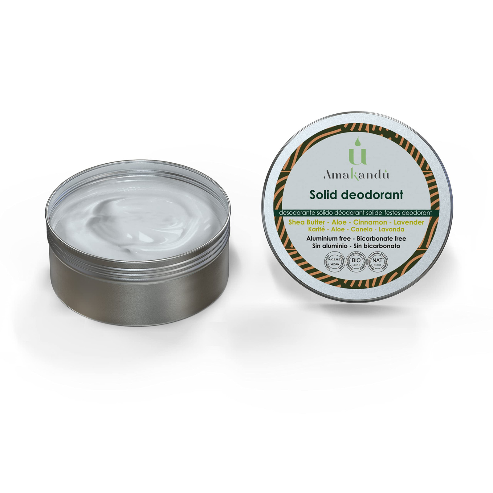 Deodorante Solido Vegano Biologico 50 ML antitraspirante pelle fresca (q8E)