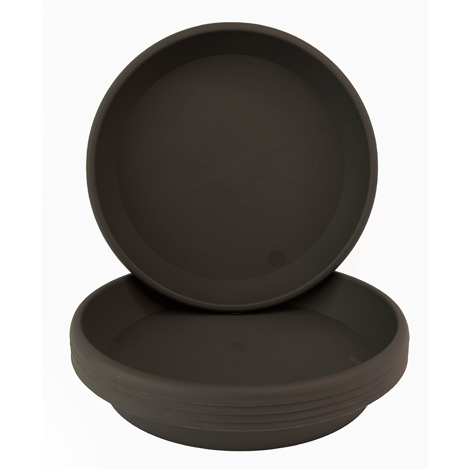 Home Garden Ornaments Sottovaso Rotondo Grigio Marmo 32cm Diametro Set da (N3L)