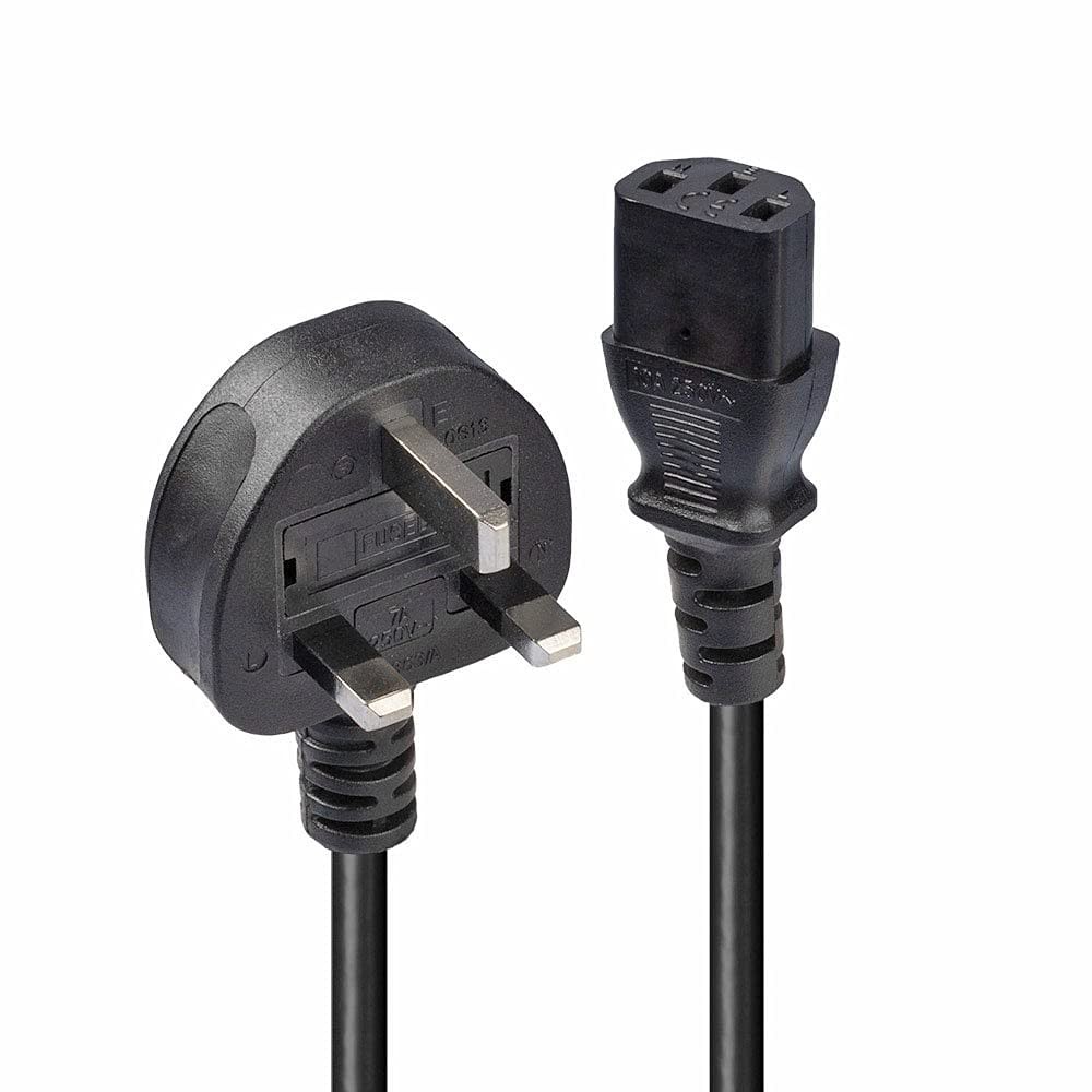 Lindy 10 m UK 3 pin Plug to IEC C13 cavo di alimentazione – nero