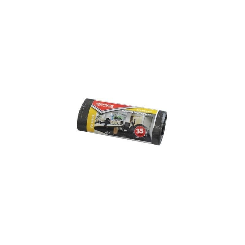 Sacchi dell'immondizia standard Office Products nero 35 L - rotolo da 50 pezzi -