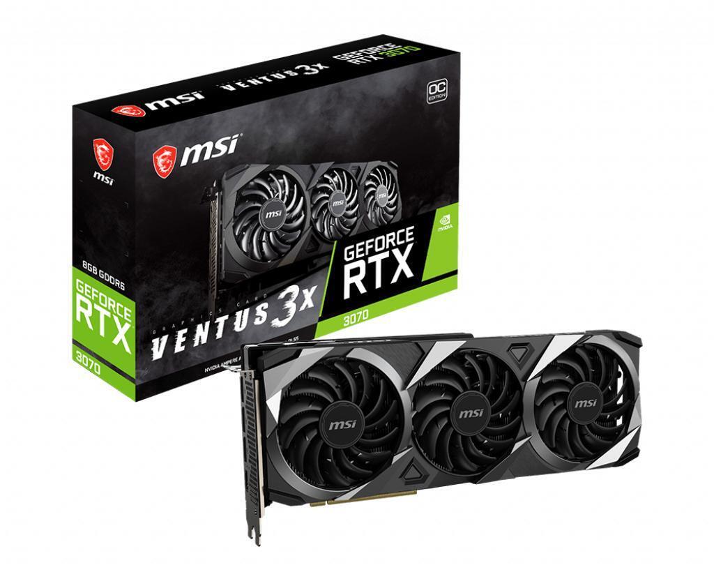 MSI RTX 3070 VENTUS 3X 8G OC LHR - 1755MHZ - 8GO GDDR6 - HDMI - 3X DP