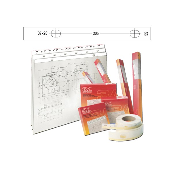 Banda Appendidisegni in PVC 3L - 55 mm x 50 m - S885504 (Bianco Opaco)