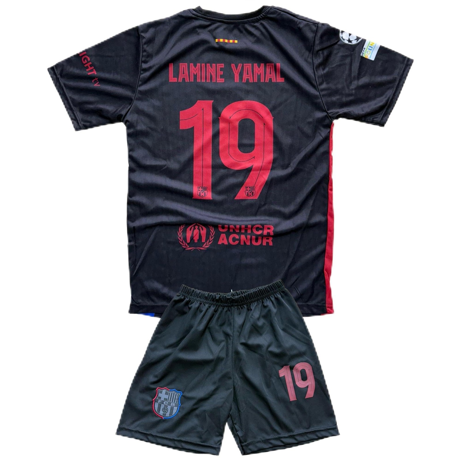 Lamine Yamal - Maglia da calcio per bambini #19 – Barcelona con maglia (B4y)