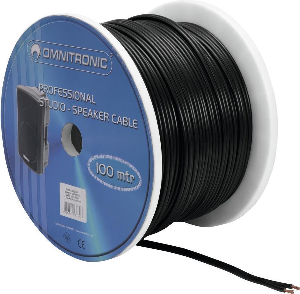 3161807 Omnitronic OMNITRONIC Lautsprecherkabel 2x2,5 100m sw (30300511)
