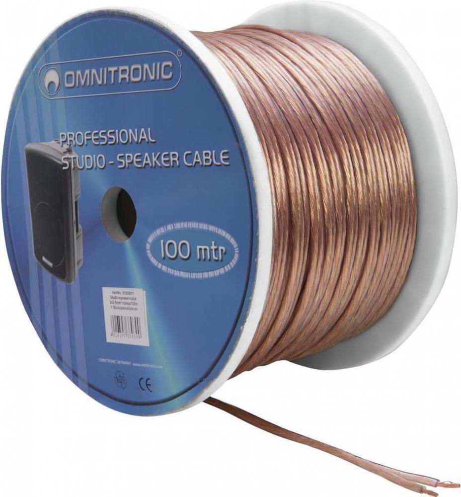 3161807 Omnitronic OMNITRONIC Lautsprecherkabel 2x2,5 100m clear (30300611)