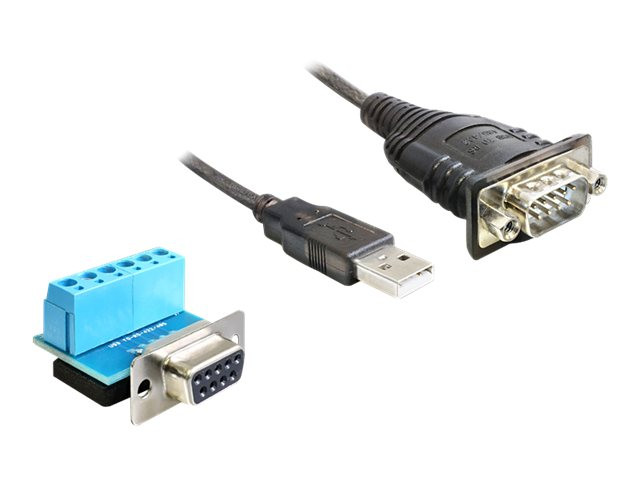 Delock 62406 Nero 0,82 m USB tipo A DB-9 Maschio Maschio Adapter USB 2.0 to 1 x