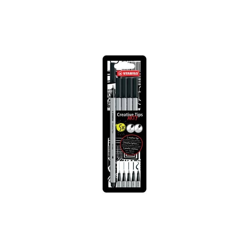 Stabilo Creative Tips - conf. 5 pz - nero 89/5-1-20