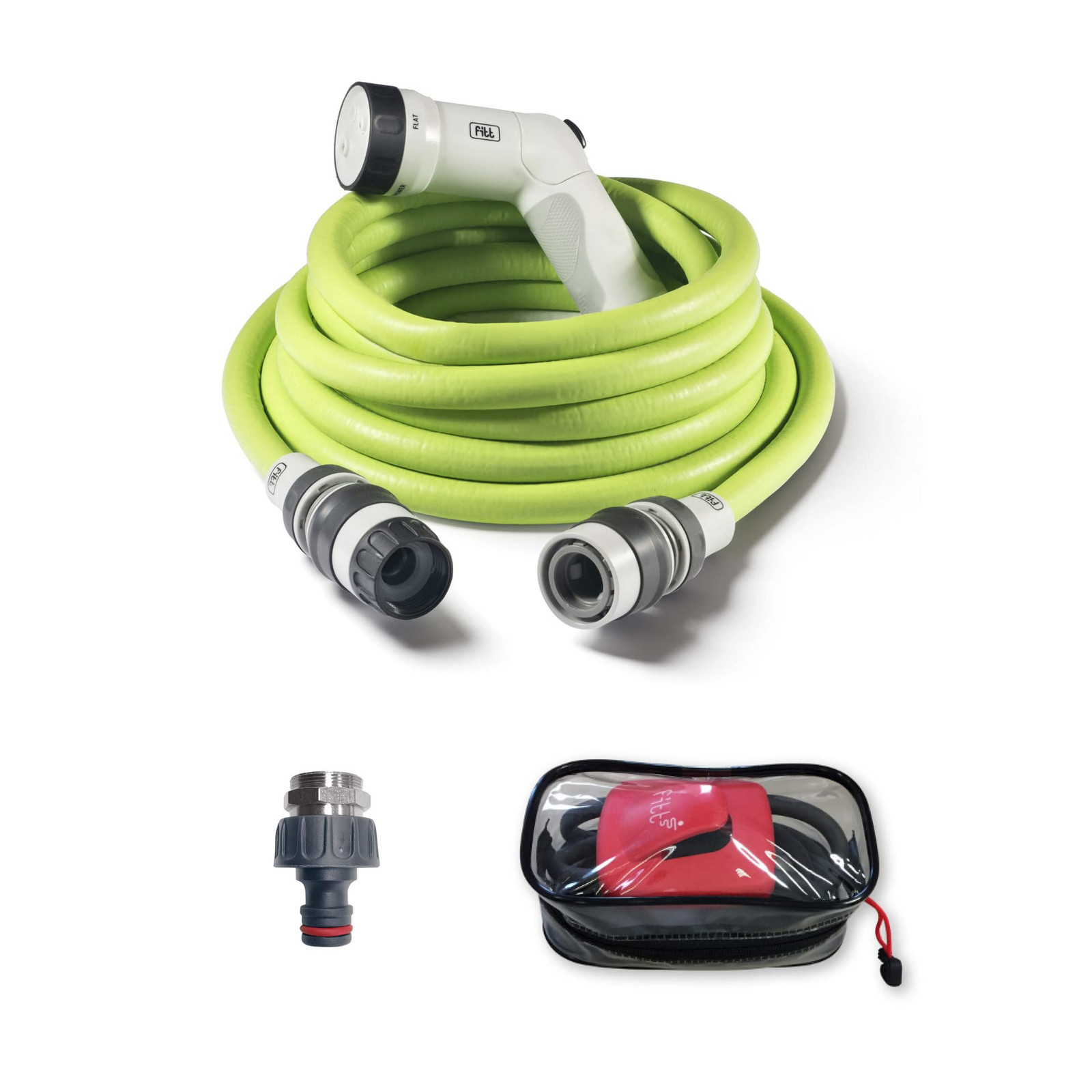 FITT IKON PLUS 15m Kit con Tubo Acqua da Giardino Estensibile, Leggero, (T6m)