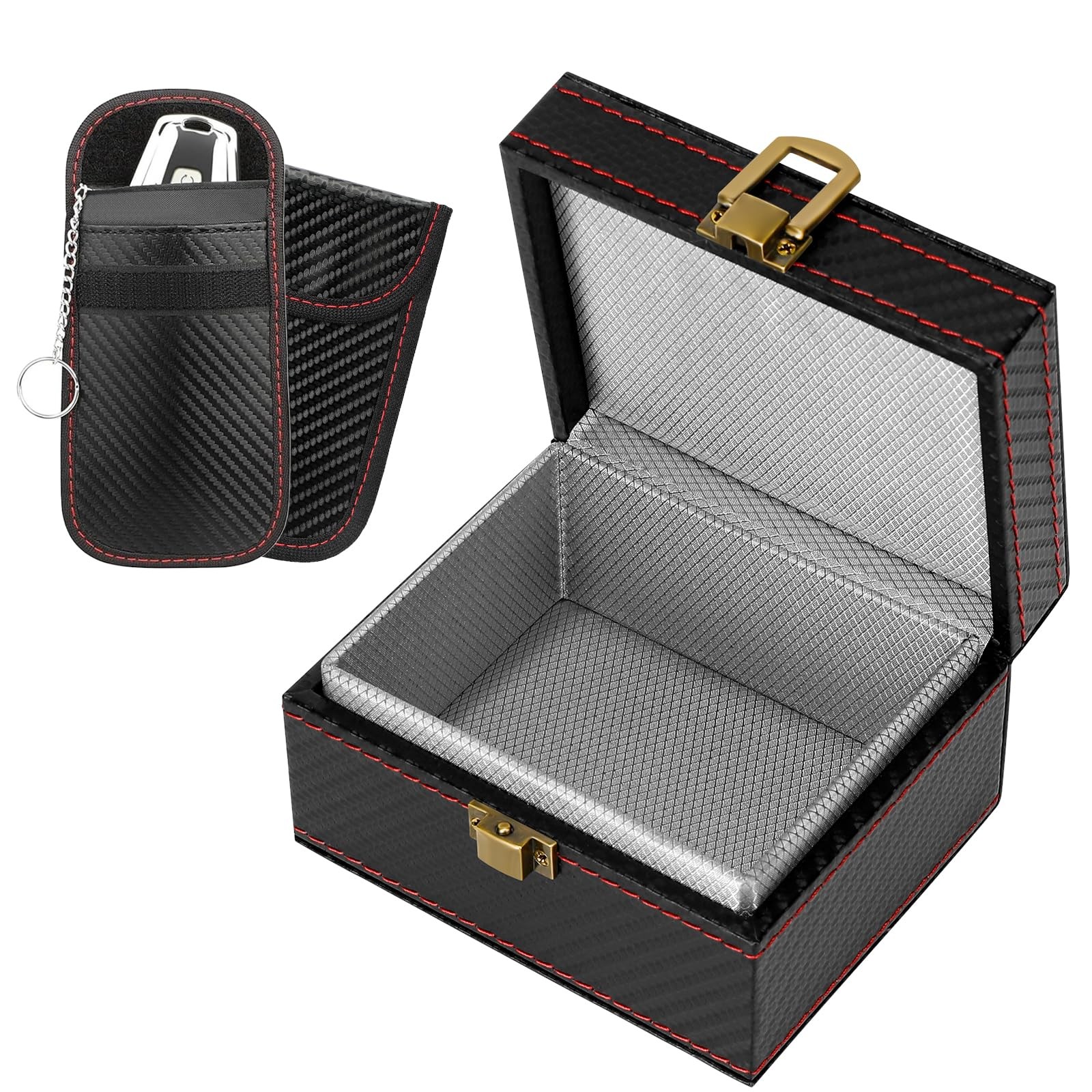 Ledebouk Scatola Faraday con 2 tasche Faraday, Piccola Scatola (N4J)