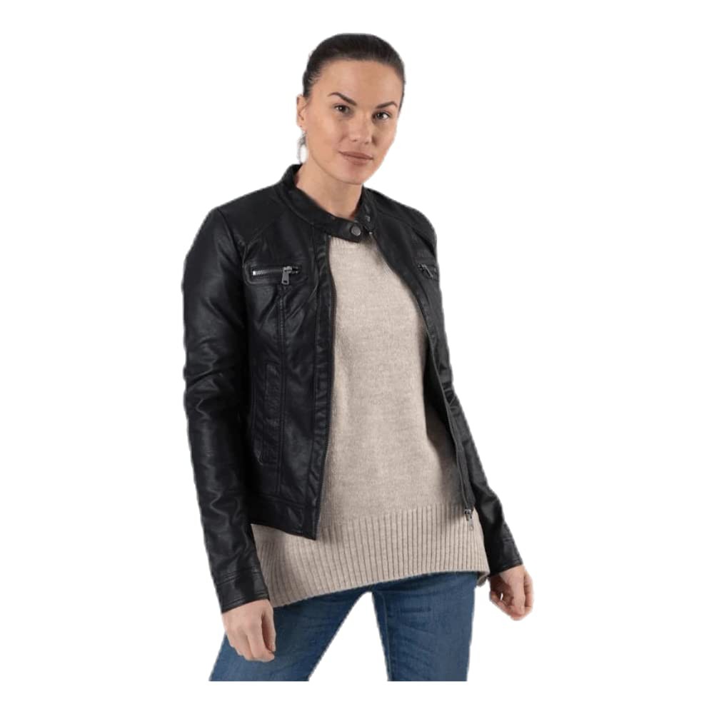 ONLY Faux Leather Jacket ONLBANDIT Faux Leather Jacket Black 38 Black 3 (r2n)