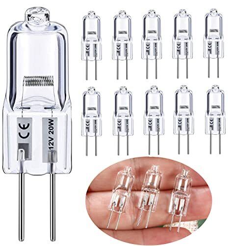Vinaco G4 12V 20W Halogen Glühbirne, 10er Pack G4 Halogen 20W (v5j)