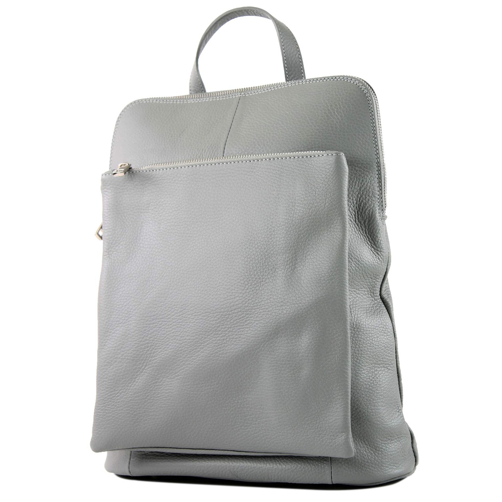 modamoda de zaino in pelle zaino 3in1 zaino Citybag T141, Colore:Tele (g8o)