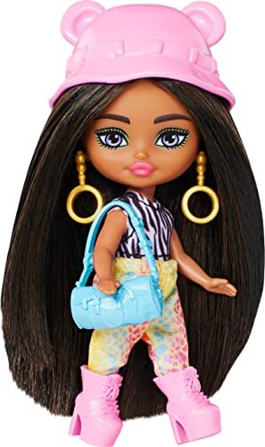 Barbie - Barbie Extra Mini Minis Fly, mini bambola alta 8+ cm con look (d8U)
