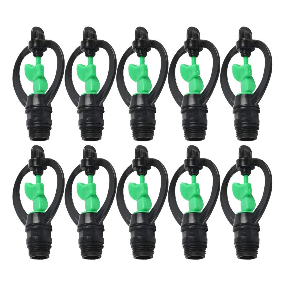 10 Pz Ugello Sprinkler In Plastica G1/2in Spray Sprinkler Farfalle Ugello (k1H)