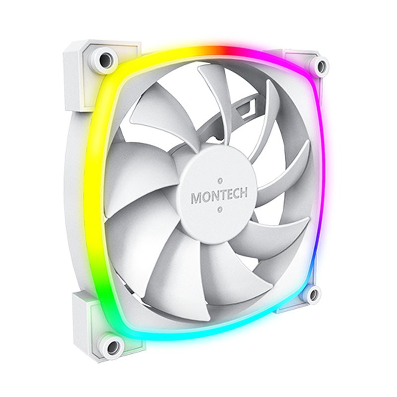 MONTECH AX120 PWM ARGB Ventola 120mm white Case fan 58,96 cfm AX120 PWM W