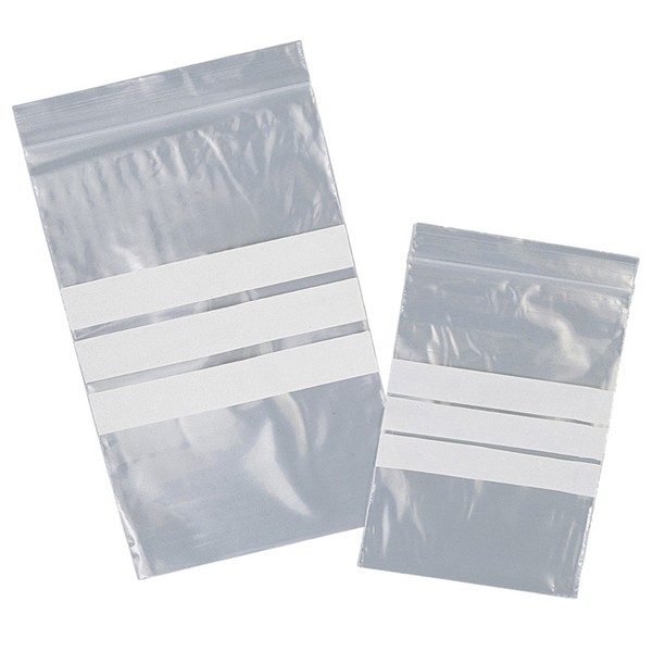 Sacchetto con Chiusura a Zip Viva - 8x12 cm - Bande Scrivibili e Foro - 3070BAD