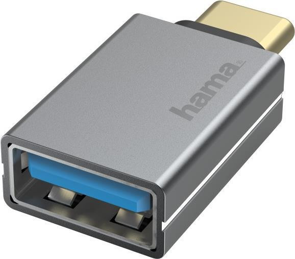 Hama USB 3.2 Gen1 OTG Adapter USB-C Male to USB-A Female 5Gbps Aluminium