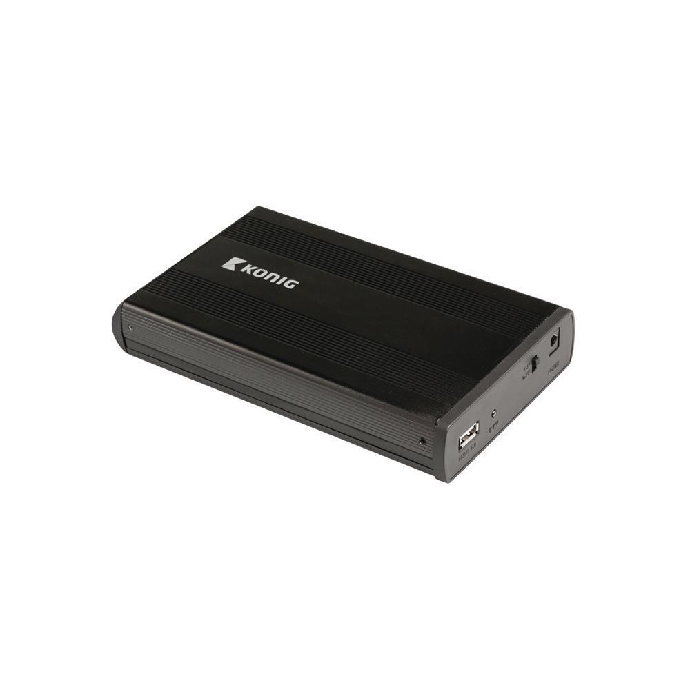 BOX ESTERNO USB 2.0 ALIMENTATO PER HDD DISCHI RIGIDI IDE 3.5" COLORE NERO