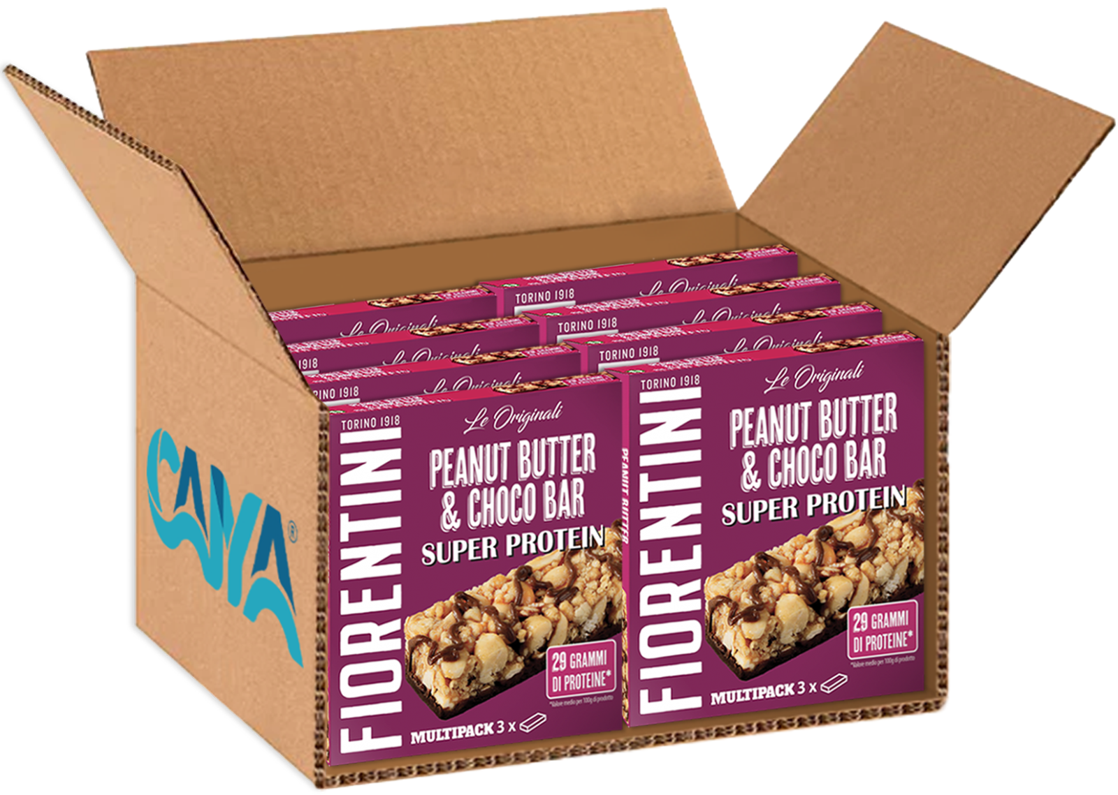 8X Fiorentini Barrette Peanut Butter & Choco Bar Super Protein 114g